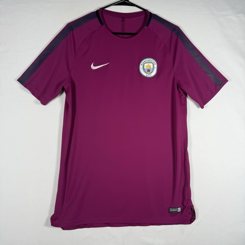 MANCHESTER CITY 2017 2018 FOOTBALL TRAINING JERSEY Shirt Large Nike 854749-665